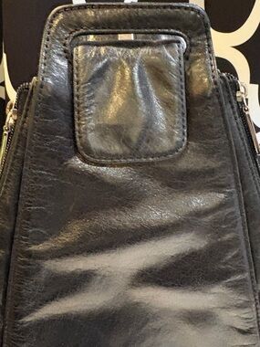 HOBO Black Leather Backpack Slouchy Vintage Style.